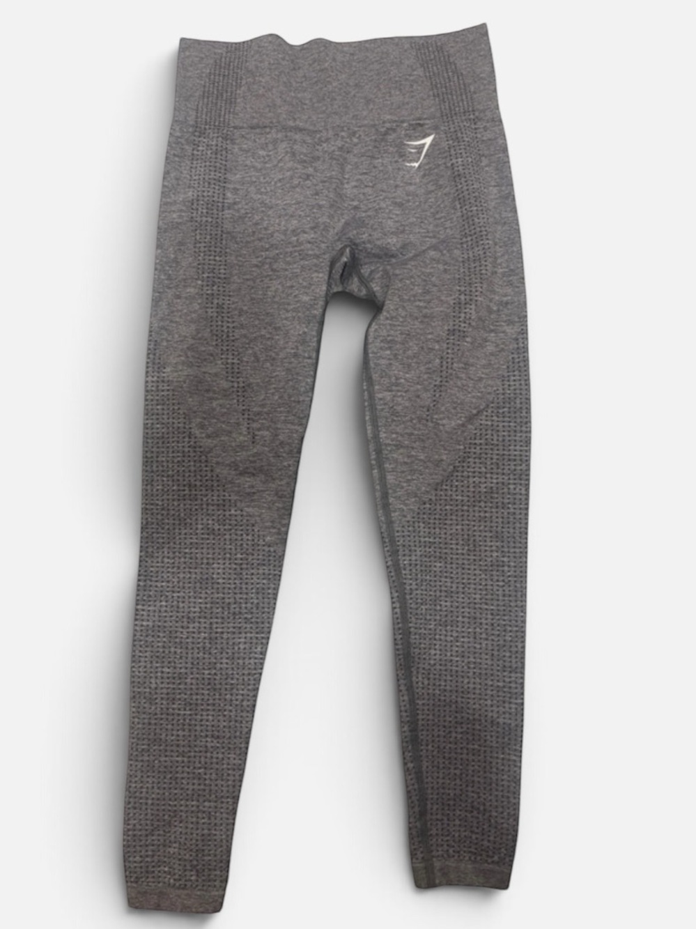 Gymshark Grey Seamless High-Waist Leggings with Textured Panels